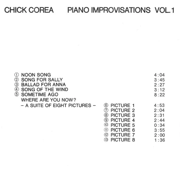 Chick Corea - Piano Improvisations Vol. 1 (CD, Album, RE) (Near Mint (NM or M-)) - Image 5