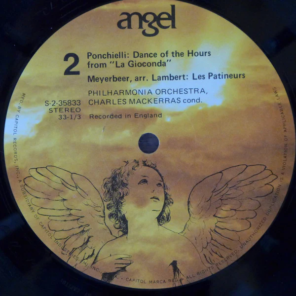 Frédéric Chopin / Giacomo Meyerbeer / Amilcare Ponchielli : Sir Charles Mackerras - Philharmonia Orchestra - Les Sylphides/Les Patineurs/Dance of the Hours (LP) (Near Mint (NM or M-)) - Image 4