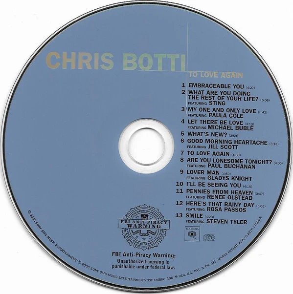 Chris Botti - To Love Again (The Duets) (CD, Album) (Very Good Plus (VG+)) - Image 3