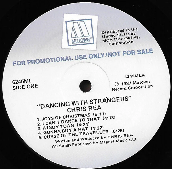Chris Rea - Dancing With Strangers (LP, Album, Promo) (Very Good Plus (VG+)) - Image 2