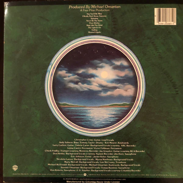 Christopher Cross - Christopher Cross (LP, Album, Club, Col) (Very Good Plus (VG+)) - Image 2