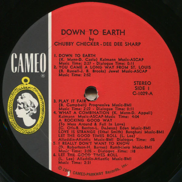 Chubby Checker & Dee Dee Sharp - Down To Earth (LP, Album) (Very Good (VG)) - Image 3