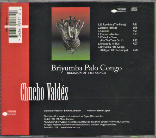 Chucho Valdés - Briyumba Palo Congo (Religion Of The Congo) (CD, Album) (Very Good (VG)) - Image 2