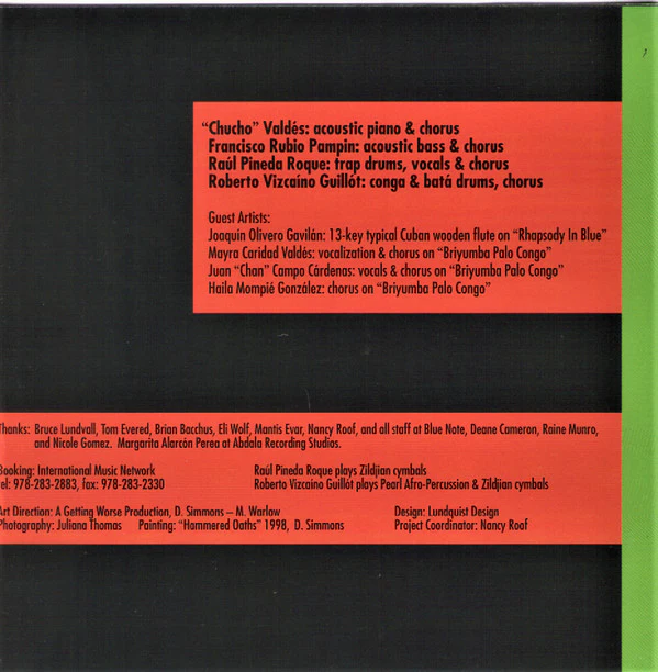 Chucho Valdés - Briyumba Palo Congo (Religion Of The Congo) (CD, Album) (Very Good (VG)) - Image 3