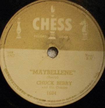 Chuck Berry And His Combo* - Maybellene / Wee Wee Hours (Shellac, 10") (Very Good (VG)) - Image 3