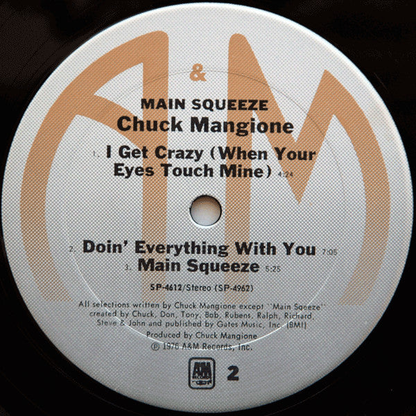 Chuck Mangione - Main Squeeze (LP, Album, Club, Col) (Very Good Plus (VG+)) - Image 4