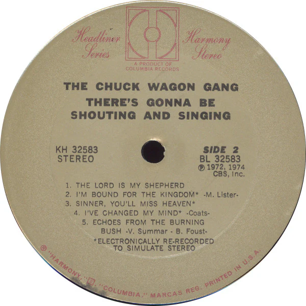 Chuck Wagon Gang - There's Gonna Be Shouting And Singing (LP, Album) (Mint (M)) - Image 4