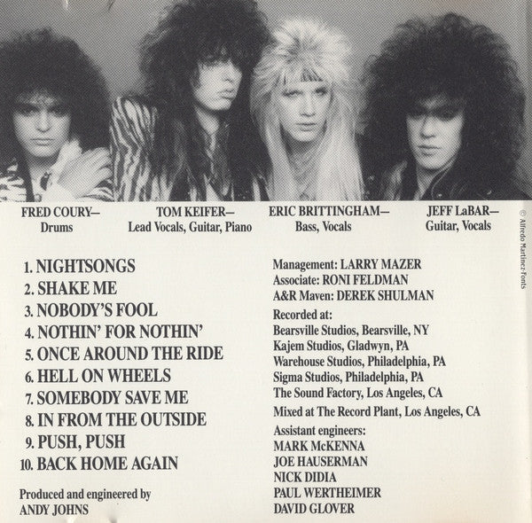 Cinderella - Night Songs (CD, Album, PDO) (Very Good Plus (VG+)) - Image 5