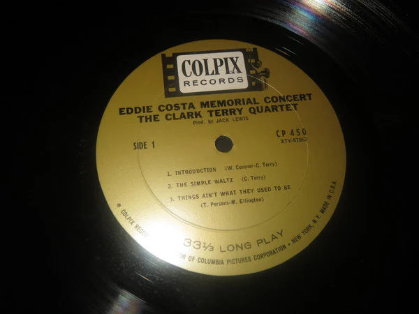 Clark Terry Quartet / Coleman Hawkins Sextet - Eddie Costa: Memorial Concert (LP, Album, Mono) (Very Good Plus (VG+)) - Image 3