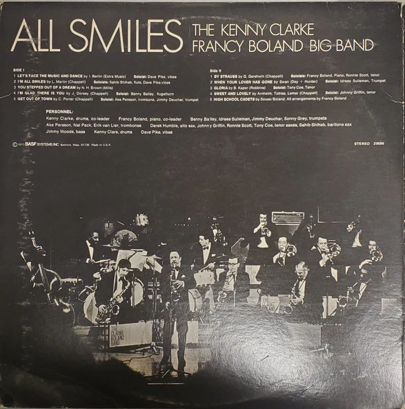 Clarke-Boland Big Band - All Smiles (LP, Album, RE) (Very Good Plus (VG+)) - Image 4