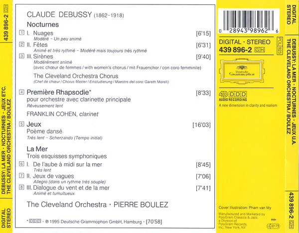 Claude Debussy, The Cleveland Orchestra, Pierre Boulez - La Mer • Nocturnes • Jeux • Rhapsodie Pour Clarinette Et Orchestre (CD, PMD + CD, Promo, PMD) (Near Mint (NM or M-)) - Image 3