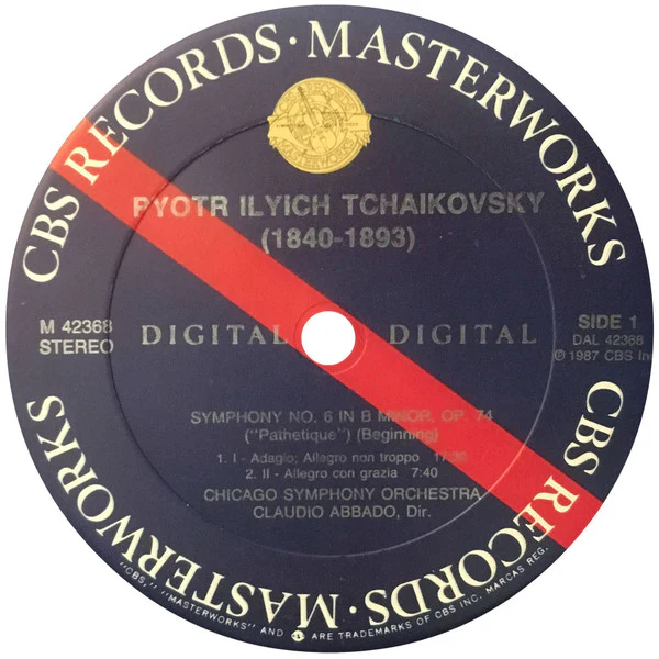 Claudio Abbado, Pyotr Ilyich Tchaikovsky, Chicago Symphony Orchestra - Symphony No. 6 "Pathetique" / Marche Slave (LP, Album) (Mint (M)) - Image 3