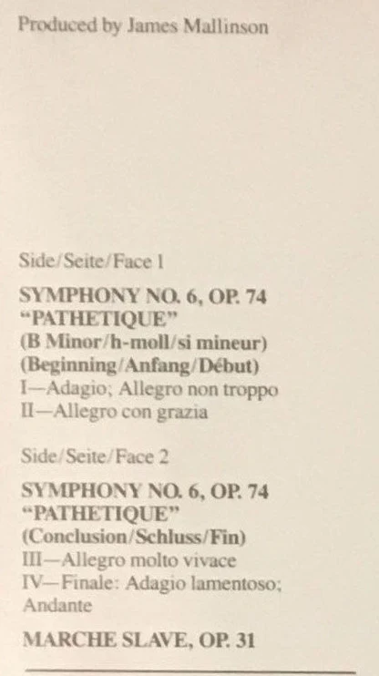 Claudio Abbado, Pyotr Ilyich Tchaikovsky, Chicago Symphony Orchestra - Symphony No. 6 "Pathetique" / Marche Slave (LP, Album) (Mint (M)) - Image 5