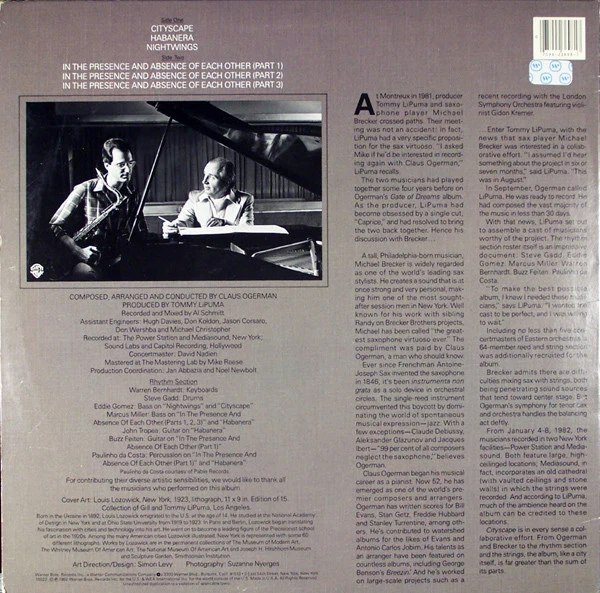 Claus Ogerman / Michael Brecker - Cityscape (LP, Album) (Near Mint (NM or M-)) - Image 2