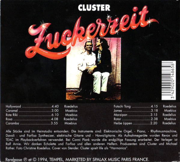 Cluster - Zuckerzeit (CD, Album, RE, Dig) (Very Good (VG)) - Image 3