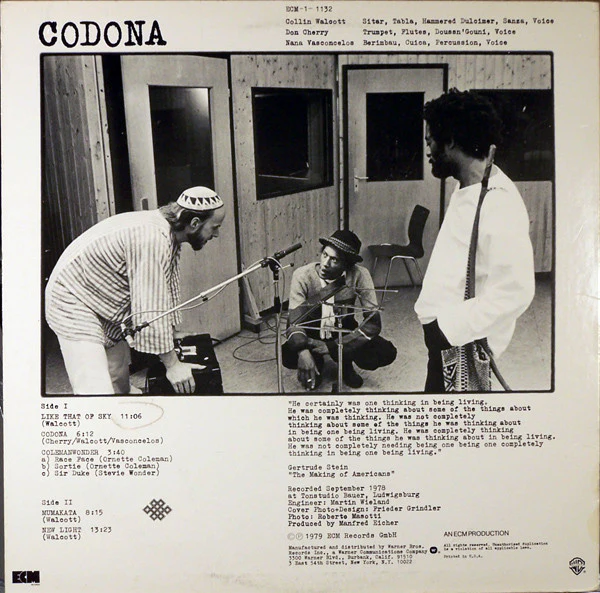Codona - Codona (LP, Album) (Very Good Plus (VG+)) - Image 2
