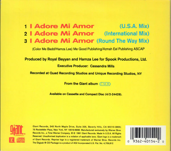 Color Me Badd - I Adore Mi Amor (CD, Maxi, Dig) (Near Mint (NM or M-)) - Image 2
