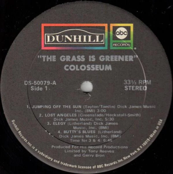Colosseum - The Grass Is Greener (LP, Album, Gat) (Very Good Plus (VG+)) - Image 5