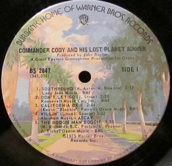 Commander Cody And His Lost Planet Airmen - Commander Cody And His Lost Planet Airmen (LP, Album, San) (Very Good (VG)) - Image 3