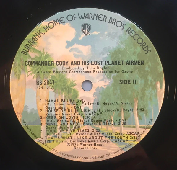 Commander Cody And His Lost Planet Airmen - Commander Cody And His Lost Planet Airmen (LP, Album, San) (Very Good (VG)) - Image 4