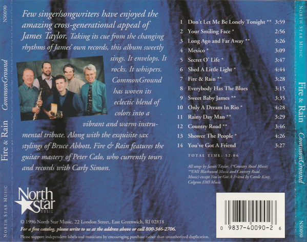 CommonGround - Fire & Rain (CD, Album) (Near Mint (NM or M-)) - Image 3
