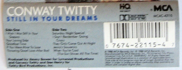 Conway Twitty - Still In Your Dreams (Cass, Album, DOL) (Near Mint (NM or M-)) - Image 2