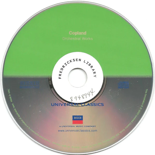 Copland* - Appalachian Spring / Fanfare for The Common Man / Rodeo / El Salón Mexicó / Danzón Cubano (CD, Comp) (Very Good (VG)) - Image 3
