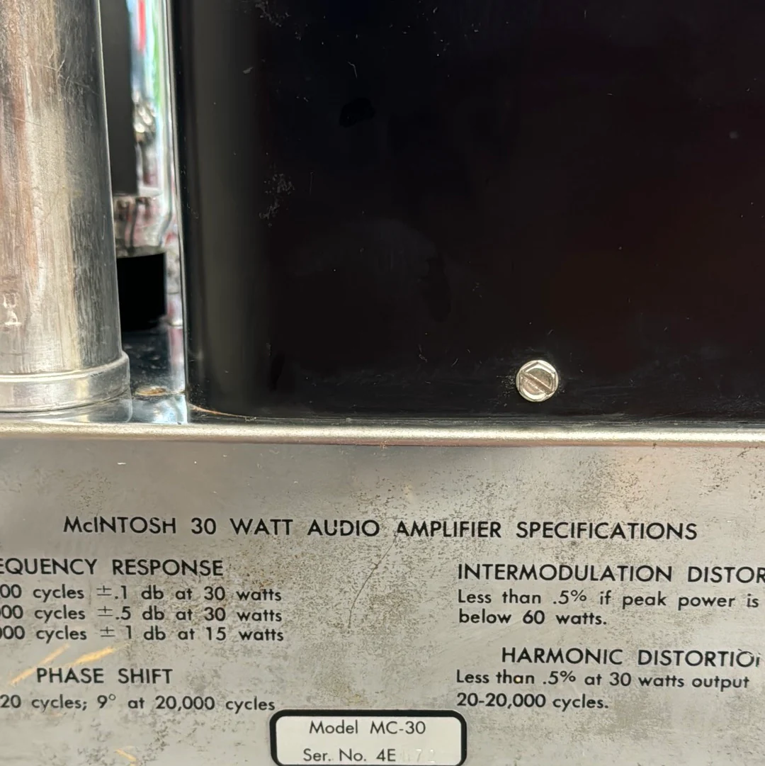 McIntosh MC30 Mono Tube Power Amplifier - Image 5