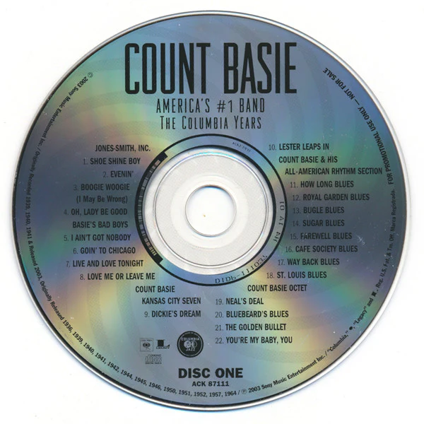 Count Basie - America's #1 Band - The Columbia Years (4xCD, Advance, Comp, Promo, RM) (Near Mint (NM or M-)) - Image 3