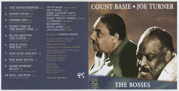 Count Basie / Joe Turner* - The Bosses (CD, Album, RE, RM) (Very Good Plus (VG+)) - Image 5