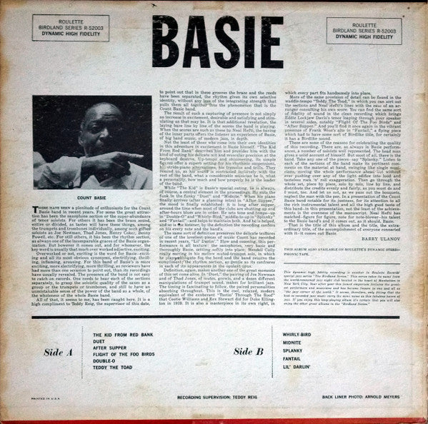 Count Basie Orchestra + Neal Hefti - Basie (LP, Album) (Near Mint (NM or M-)) - Image 2