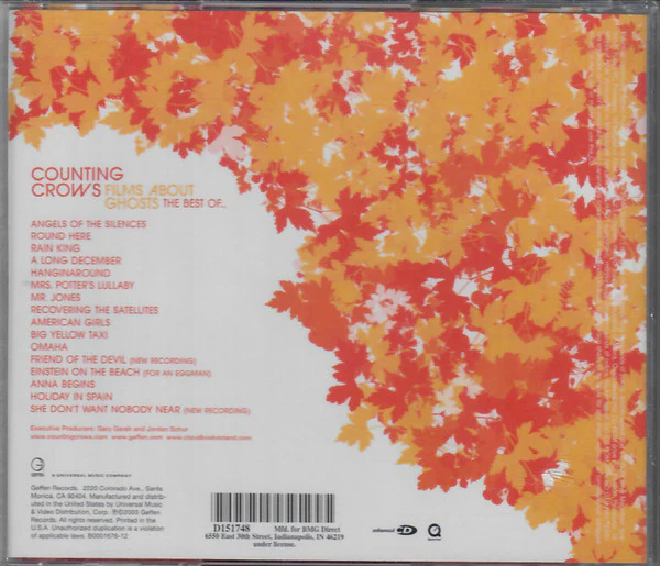 Counting Crows - Films About Ghosts (The Best Of Counting Crows) (CD, Comp, Club, Enh) (Very Good Plus (VG+)) - Image 2