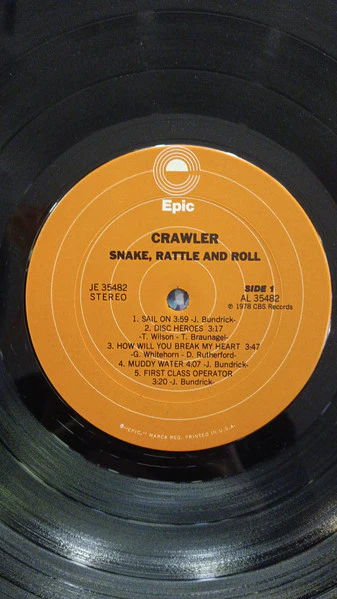 Crawler - Snake, Rattle And Roll (LP, Album) (Near Mint (NM or M-)) - Image 3