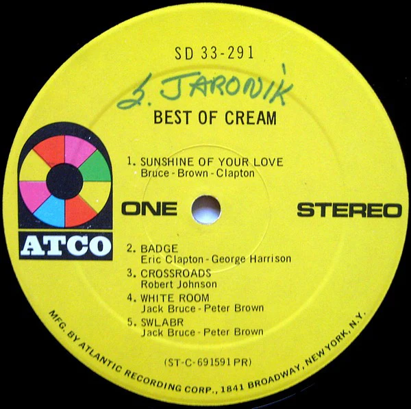 Cream - Best Of Cream (LP, Comp, PR ) (Very Good Plus (VG+)) - Image 4