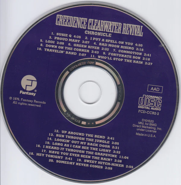 Creedence Clearwater Revival - Chronicle: The 20 Greatest Hits (CD, Comp, Club, RE, BMG) (Near Mint (NM or M-)) - Image 3