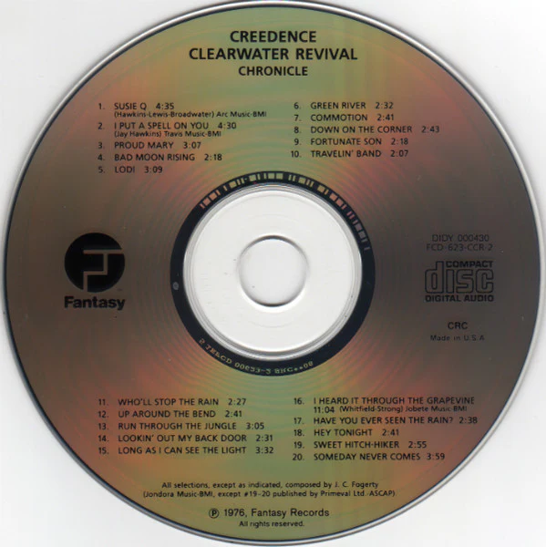 Creedence Clearwater Revival Featuring John Fogerty - Chronicle (The 20 Greatest Hits) (CD, Comp, Club) (Near Mint (NM or M-)) - Image 4