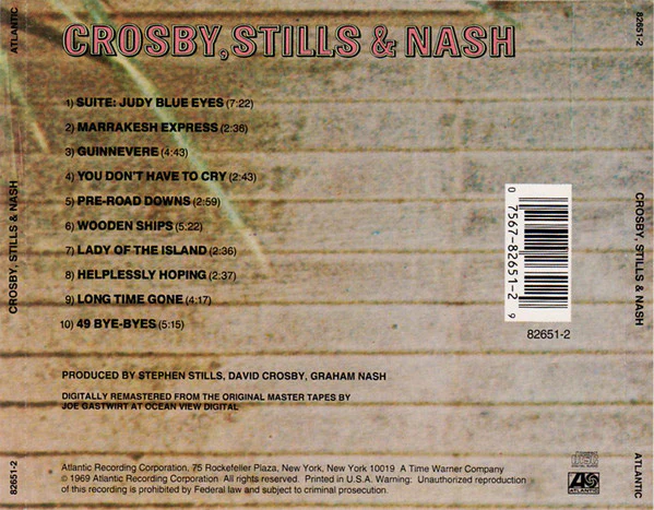 Crosby, Stills & Nash - Crosby, Stills & Nash (CD, Album, RE, RM) (Very Good (VG)) - Image 3