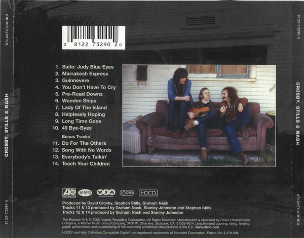 Crosby, Stills & Nash - Crosby, Stills & Nash (HDCD, Album, RE, RM, RP) (Very Good Plus (VG+)) - Image 2