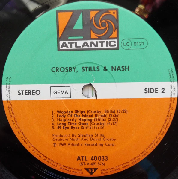 Crosby, Stills & Nash - Crosby, Stills & Nash (LP, Album, RE, Gat) (Very Good Plus (VG+)) - Image 5
