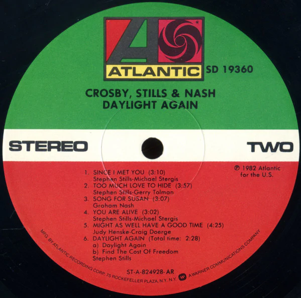 Crosby, Stills & Nash - Daylight Again (LP, Album, AR ) (Very Good (VG)) - Image 4