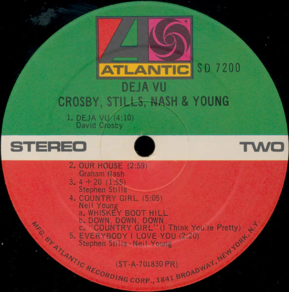 Crosby, Stills, Nash & Young / Dallas Taylor & Greg Reeves - Déjà Vu (LP, Album, Club, PR ) (Very Good Plus (VG+)) - Image 5