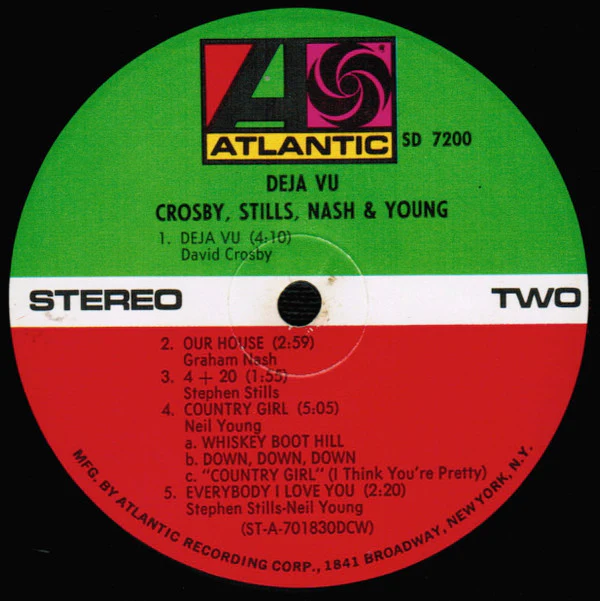 Crosby, Stills, Nash & Young - Déjà Vu (LP, Album, DCW) (Very Good (VG)) - Image 4
