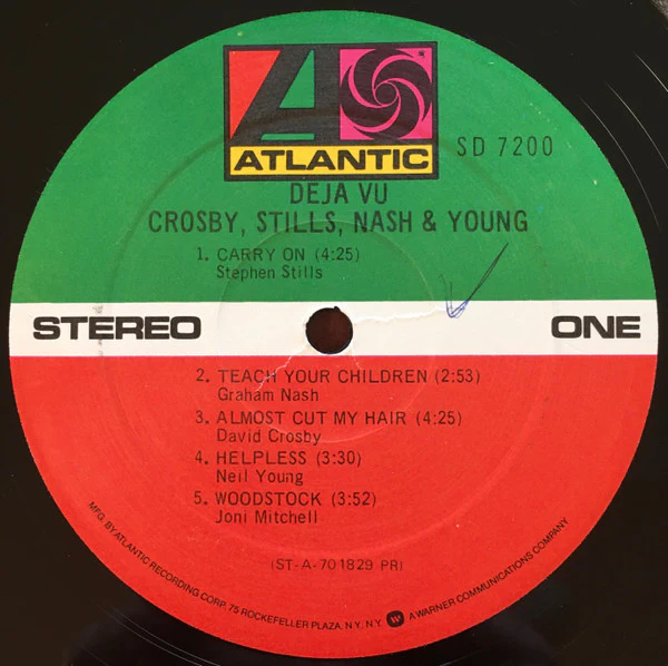 Crosby, Stills, Nash & Young - Déjà Vu (LP, Album, RE, Pre) (Very Good (VG)) - Image 3