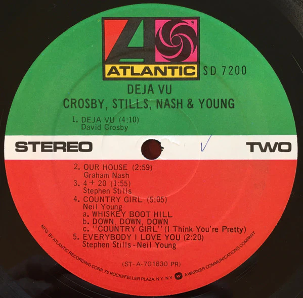 Crosby, Stills, Nash & Young - Déjà Vu (LP, Album, RE, Pre) (Very Good (VG)) - Image 4