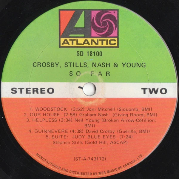 Crosby, Stills, Nash & Young - So Far (LP, Comp) (Very Good (VG)) - Image 3