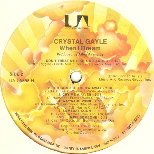 Crystal Gayle - When I Dream (LP, Album, Kee) (Very Good Plus (VG+)) - Image 5