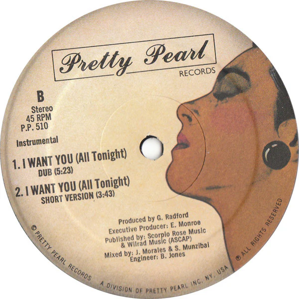 Curtis Hairston - I Want You (All Tonight) (12", RE) (Very Good (VG)) - Image 2
