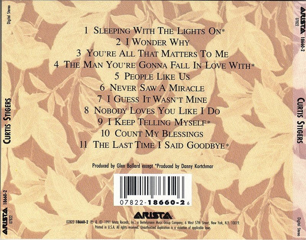 Curtis Stigers - Curtis Stigers (CD, Album) (Near Mint (NM or M-)) - Image 2