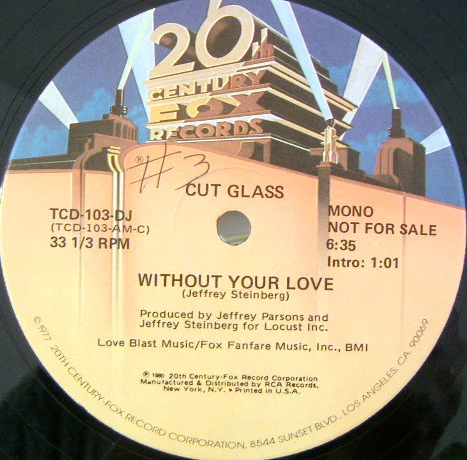 Cut Glass - Without Your Love (12", Promo) (Good Plus (G+)) - Image 2