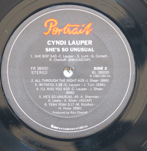 Cyndi Lauper - She's So Unusual (LP, Album, Car) (Very Good Plus (VG+)) - Image 4
